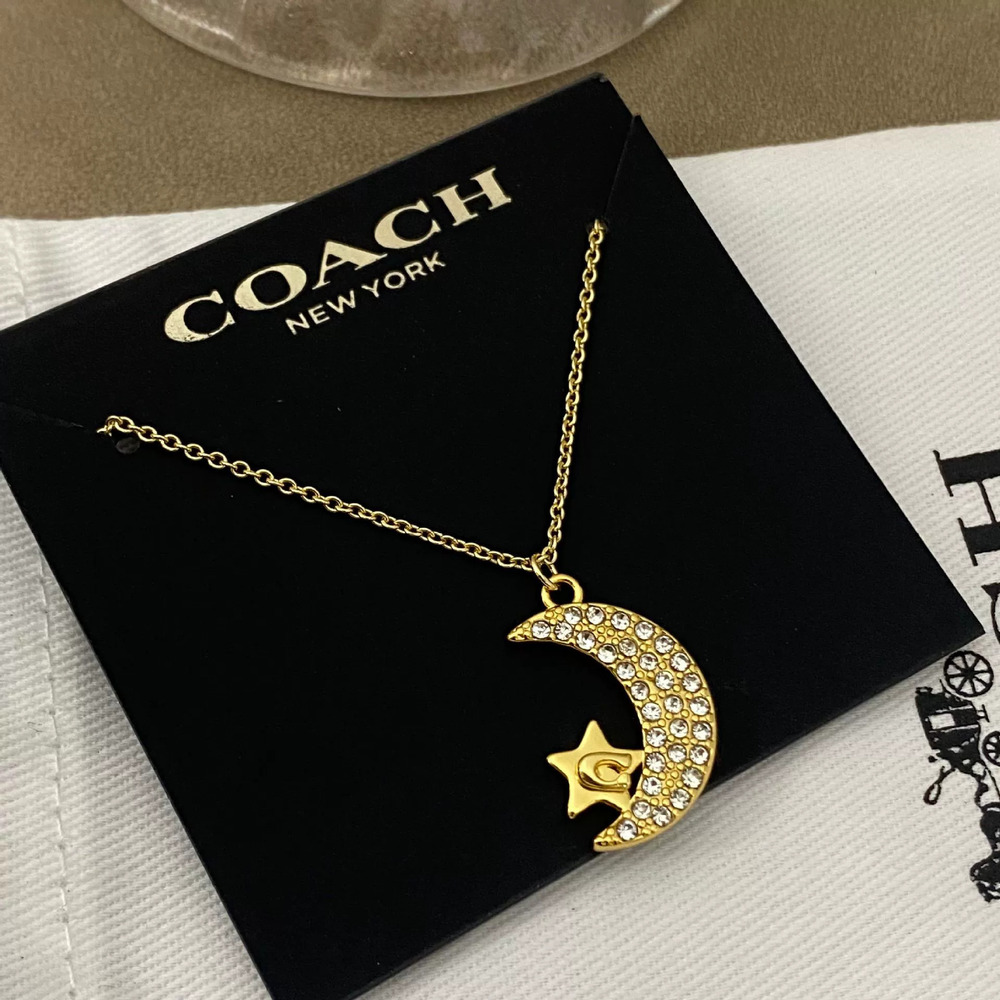 Coach Star Pendant CZ Choker Necklace